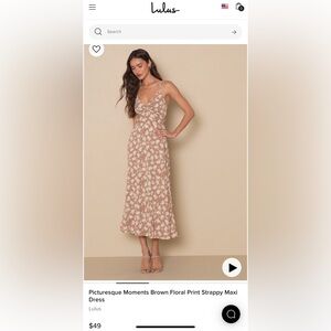 Lulus brown floral dress